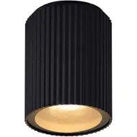Nordlux Plafoniera Kyklop Ripple, nera, alluminio, GU10