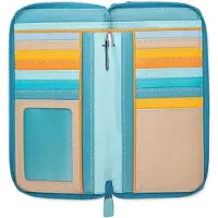 Mywalit Portafoglio Vera Pelle 14 cm blu