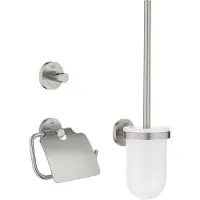 GROHE QuickFix Start - Set di accessori per WC 3 in 1, Supersteel