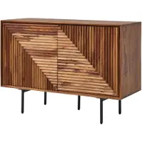 Möbelando Credenza 100x71x40 cm in legno massiccio di sheesham / credenza in metallo | Wohnling