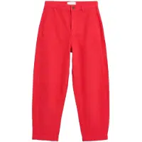 Armedangels Women's Workwear Canvas Barrel Pant Pantaloni tempo libero Donna (XS, rosso)