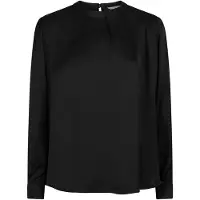 Esqualo Blouse Satin Fancy Neck Black Taglia: 38 | Magliette intime Outlet | Donna | Nero