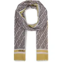 Liu Jo stola da donna con grafica logo monogram all over a contrasto avocado