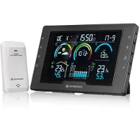 Bresser Stazione meteorologica Cumulus, con sensore esterno wireless e display nero intenso