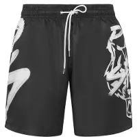 Plein sport Pantaloncini jogging in tessuto tecnico stretch