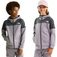 The North Face Kid's Mountain Athletics Full Zip Hoodie Felpa Bambini (S, grigio)