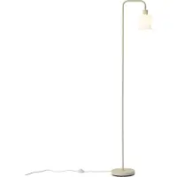 QAZQA Lampada da terra scandinava beige con vetro bianco Wisp