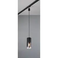 TRIO Lighting Lampada a sospensione a binario Robin per DUOline, nero/grigio fumo