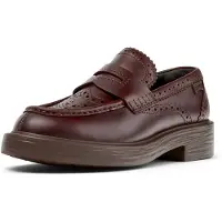 Camper Mocassino Twins in pelle con motivo brogue a coda di rondine