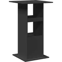 Syfax Tavolo Bar con Portaoggetti Nero 60x60x102 cm in Multistrato