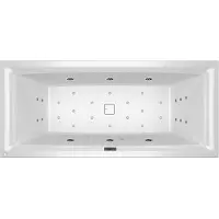 Riho Still Square Baignoires rectangulaires, avec Fall, version gauche, avec système Bliss, à encastrer, avec garniture de vidage et de trop-plein, 2 places, blanc, B100047005, B100047005
