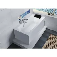 Riho Linares Baignoires rectangulaires, version gauche, variante Plug&Play, 2 places, blanc brillant, B140008005, B140008005