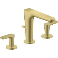Axor hansgrohe Citterio C robinetterie de lavabo 3 trous 125, avec vidage à tirette, Cubic cut, 49061950, 49061950