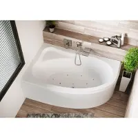 Riho Aryl Baignoires d'angle, version droite, avec système Air, à encastrer, 2 places, blanc, B019002005, B019002005
