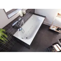 Riho Miami Baignoires rectangulaires, version droite, avec système Air, à encastrer, 1 place, blanc brillant, B058003005, B058003005
