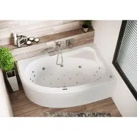 Riho Aryl Baignoires d'angle, version gauche, avec système Bliss, à encastrer, 2 places, blanc, B022005005, B022005005