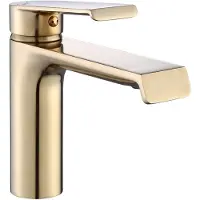 REA Rubinetto per lavabo HASS oro spazzolato basso