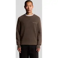 Lyle & Scott Script Knitted Crew Neck Deep Sepia Taglia: XL | Maglioni a maglia Outlet | Uomo | Marrone