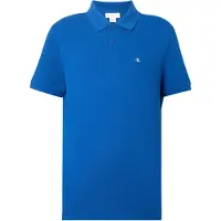 Calvin Klein Ss Monogram Pique Polo Chase Blue Taglia: M | Polo Outlet | Uomo | Blu