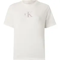 Calvin Klein Jeans Ss Classic Foil Tee White Greige Taglia: M | Maglie Sportivi Outlet | Donna | Bianco