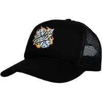 Santa Cruz Cappellino Con Visiera Flaming Dice Dot Meshback