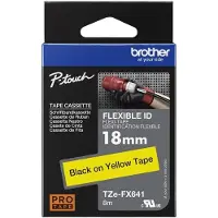 Brother Nastro TZe-FX641 - Nero su giallo (18 mm)