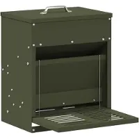 vidaXL Abbeveratoio per polli, verde oliva, 33 x 42 x 40 cm, capacità 10 kg