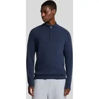 Lyle & Scott Saddle Sleeve Quarter Zip Jumper Navy Heather Taglia: S | Maglioni a maglia Outlet | Uomo | Blu