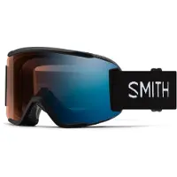Smith - Maschera da sci - Squad S Black / Chromapop Pro Photochromic Blue Mirror in Silicone - Nero