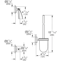 GROHE WC-Set 3 in 1 ESSENTIALS Glas/Metall supersteel