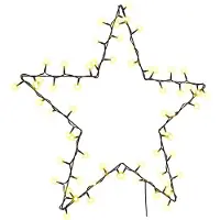 vidaXL luci di Natale stella silhouette 80 LED bianco caldo