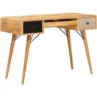 vidaXL Scrivania marrone 110 x 55 x 76 cm in legno massiccio di mango