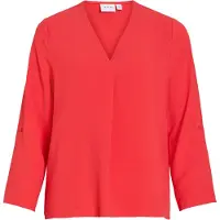 Vila Vijosa V-neck Top Con Maniche A 3/4