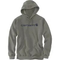 Carhartt Signature Logo Sweatshirt Felpa con cappuccio Uomo (M, grigio)