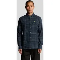 Lyle & Scott Checked Flannel Shirt Dark Navy/tree Green Taglia: XS | Camicie Casual Outlet | Uomo | Verde