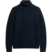 Superdry per uomo. M6110584A Maglione a collo alto strutturato del Navy Merchant Store (XXL), Casual, Acrilico, Manica lunga