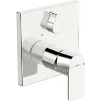 Hansa HANSASTELA Set de montage final pour bain/douche, avec Blueclick et Bluetune, rosace carrée, chrome, 87843073, 87843073