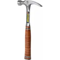 Estwing E16S Straight Claw Hammer EWEE16S Stacked Leather Grip, martello da carpentiere 454 grammi