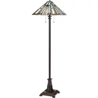 QUOIZEL Piantana Maybeck in stile tiffany