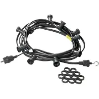 SPICELITE Catena luminosa Illu/party 40m - catena luminosa per esterni nera - Germany - 40 x attacco a vite E27