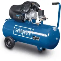 Scheppach Compressore HC120DC Compressore ad aria compressa | Pressione di esercizio 10 bar | Motore 3,0 CV | Serbatoio da 100 l | Portata di aspirazione 371 l/min