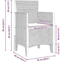 vidaXL Set da pranzo da giardino, 7 pezzi, polipropilene grigio antracite