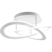 Gea Luce Lampada a soffitto Yara P/M N 40W LED 1900lm 4000K in alluminio bianco e silicone - Gealuce Dimmerabile Taglio Fase+Push