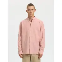 Selected Camicia In Misto Lino Uomini Rosa XXL
