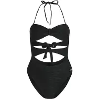 Karl Lagerfeld Karl Rib Rio Swimsuit Black Taglia: M | Costumi Interi Outlet | Donna | Nero