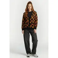 Vans Cardigan Donna W Jagger Sweater Cardigan Amusement 66 Black/ginger Bread