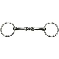 Jansen Harry's Horse Bradoon 14 Mm, doppio morso rotto con anelli sciolti Argento 12 cm Argento 12 cm