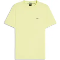 BOSS per uomo. 50506373 T-shirt con dettaglio logo giallo (M), Casual, Cotone, Manica corta
