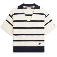 Tommy Hilfiger Cotton Full Needle Polo Big Calico/dark N Navy Taglia: XXS | Polo Outlet | Donna | Blu