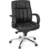 Hjh OFFICE XXL sedia girevole XXL G 100 sedia da ufficio imbottita fino a 150 kg di portata con braccioli in Pelle finta per ufficio, casa